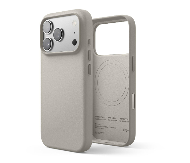 Elago MagSafe Leather Case do iPhone 17 PRO Light Gray - 1360559 - zdjęcie